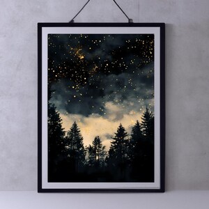 Celestial Wall Art Print, Dark Academia Decor, Abstract Moody Print Wall Art, Exhibition Poster, Vintage Oil Painting Maximalist Wall Art