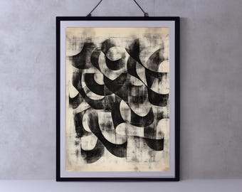 Abstract Painting Printable Gallery Wall Decor, Contemporary Abstract Art Downloadable Prints, Modern Farmhouse Printable Art - Loops