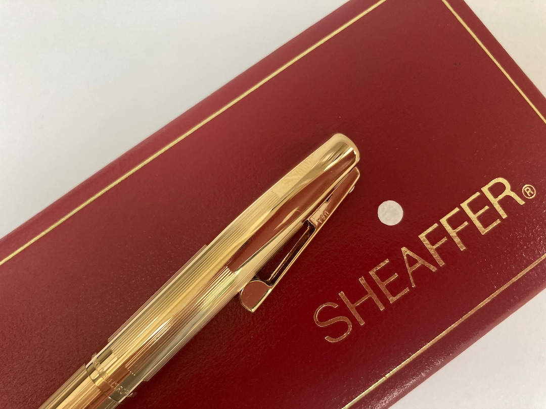Sheaffer Ballpoint White Dot Pen Gold Plated Est - Etsy
