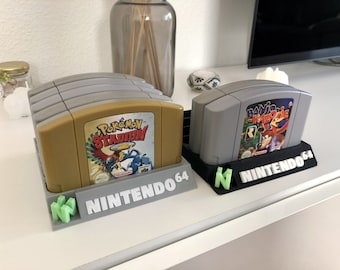 Nintendo 64 Games Cartridge Showcase Holder Stand Display