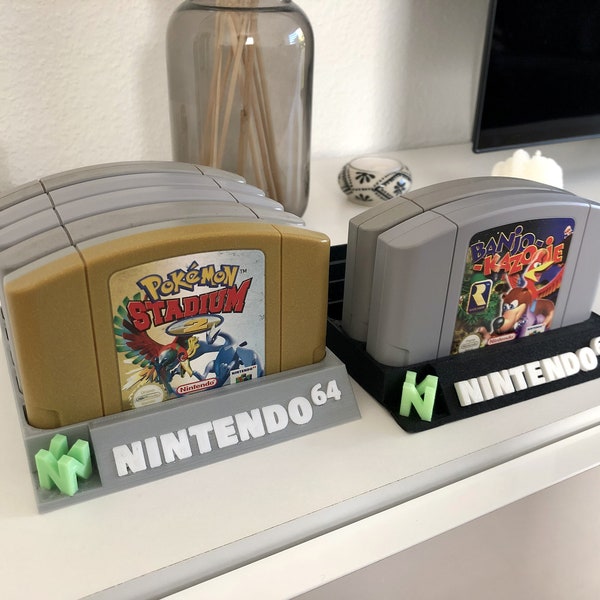 Nintendo 64 Games Cartridge Showcase Holder Stand Display