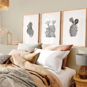 Cactus print set, Сactus watercolor, Cactus grey, black, white, cactus off-Color, cactus jpg, digital download