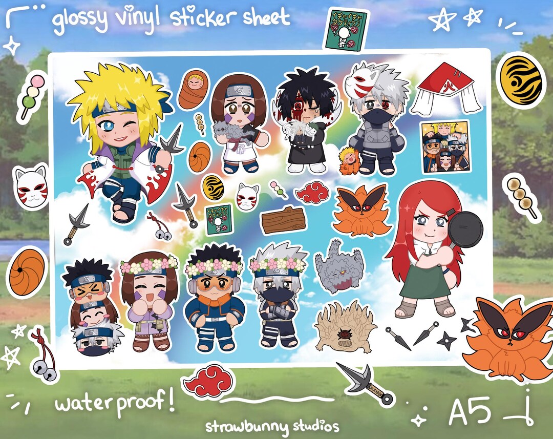 Groovy Sticker Ninja Anime Ninja Inspired Sticker Sheet - Waterproof Vinyl Stickers - Etsy