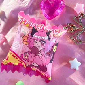 Tokyo Mew Mew Inspired Candy Bag Shaker Charm - Mew Ichigo