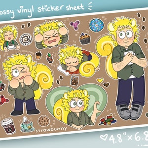 Squirrel Tweek - Cute Cartoon Stickers - Glossy Vinyl Sticker Sheet