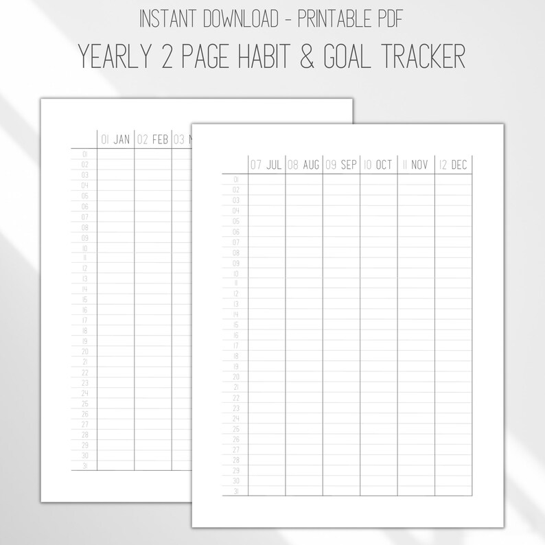 Minimalist 2023 Calendar, 2023 2 Page Printable Planner by Month, Full