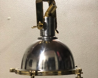 Masthead Solid Aluminum & Brass Metal Nautical Antique Ceiling Pendant Light