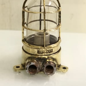 Ceiling Wall Mount Original Daeyang Solid Brass Bulkhead Light Fixture, Vintage Nautical Lighting, Industrial Marine Wall Lamp
