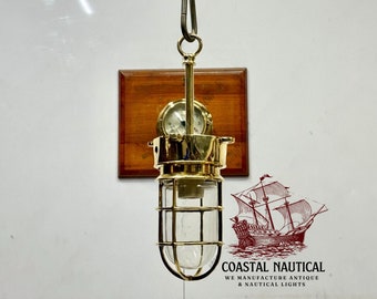 Maritime Theme Vintage Solid Brass Antique Ceiling Marine Pendant Ship Light