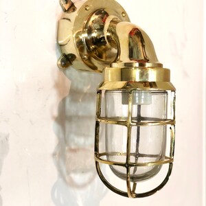 Nautical Ship Marine New Solid Brass Swan Passageway Bulkhead Light with Junction Box
