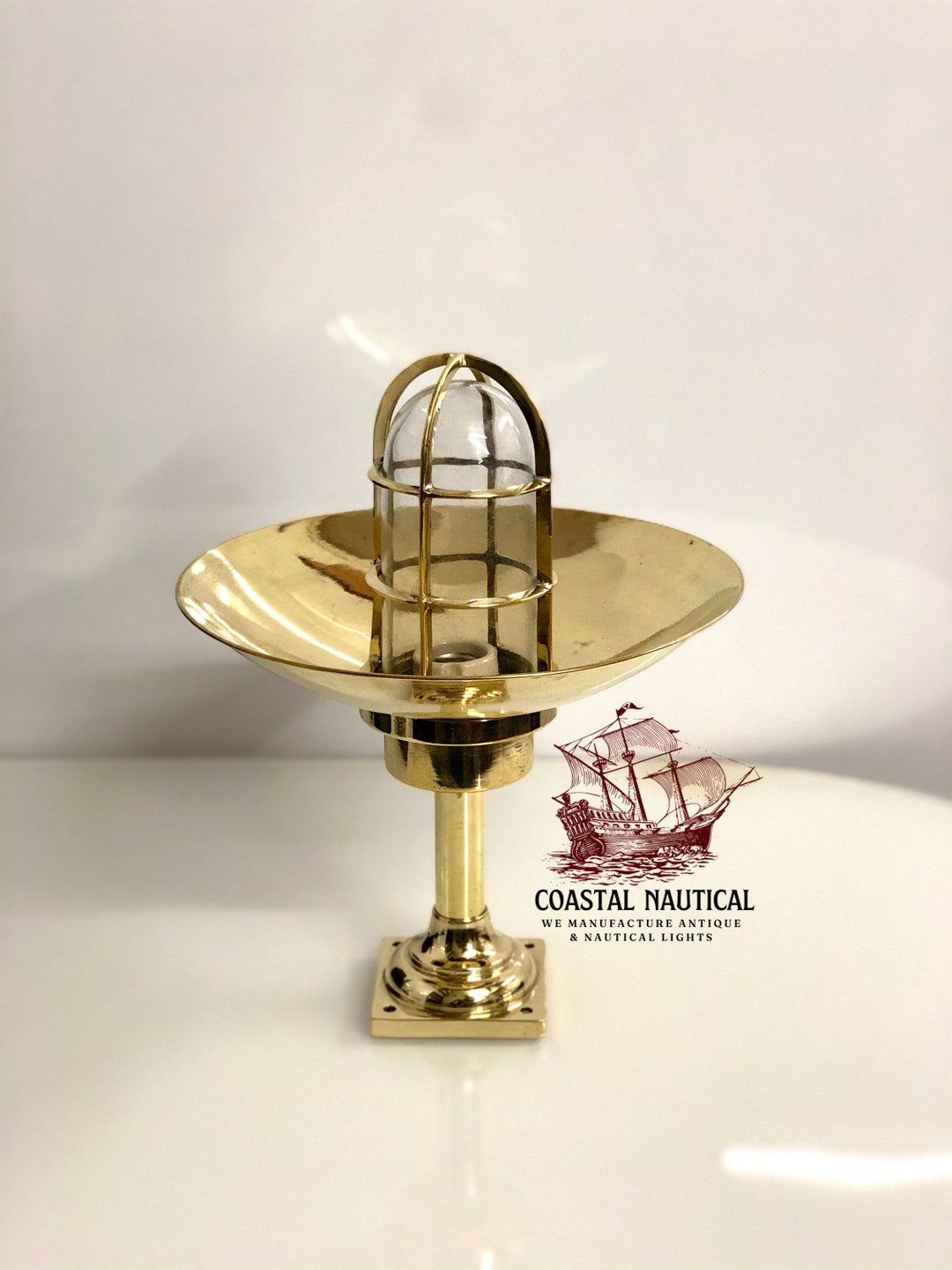Vintage Style New Nautical Ceiling Mount Brass Bulkhead Light With ...