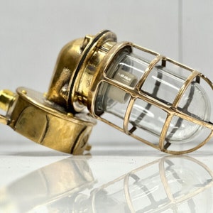 Industrial Home Bar Lighting Solid Brass Passageway Bulkhead Wall Mount Lamp With Junction Box