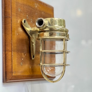 Maritime Style Antique Old Brass Wall Mount Nautical Ship Passage Light Fixture, CHRISTMAS DISCOUNT