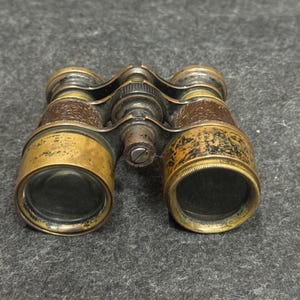 Antique Brass Binoculars – Vintage Opera Glasses / Field Glasses, Collectible Theater Binoculars, Nautical & Military Style Decor
