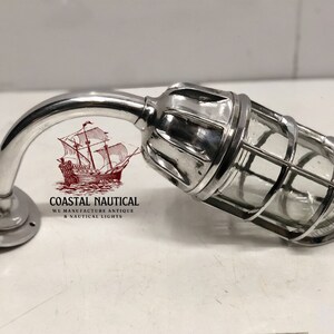 Antique Swan Neck Nautical Interior Design Aluminum Swan Light Fixture 1 Piece image 7