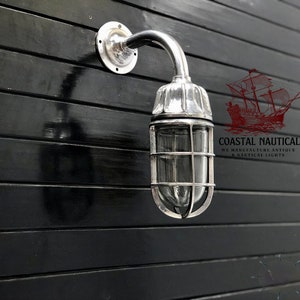 Antique Swan Neck Nautical Interior Design Aluminum Swan Light Fixture 1 Piece image 4