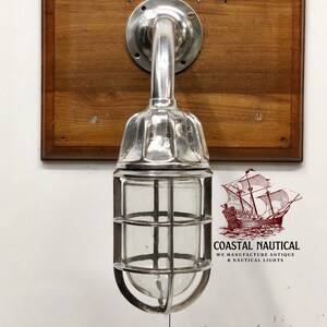 Antique Swan Neck Nautical Interior Design Aluminum Swan Light Fixture 1 Piece image 5