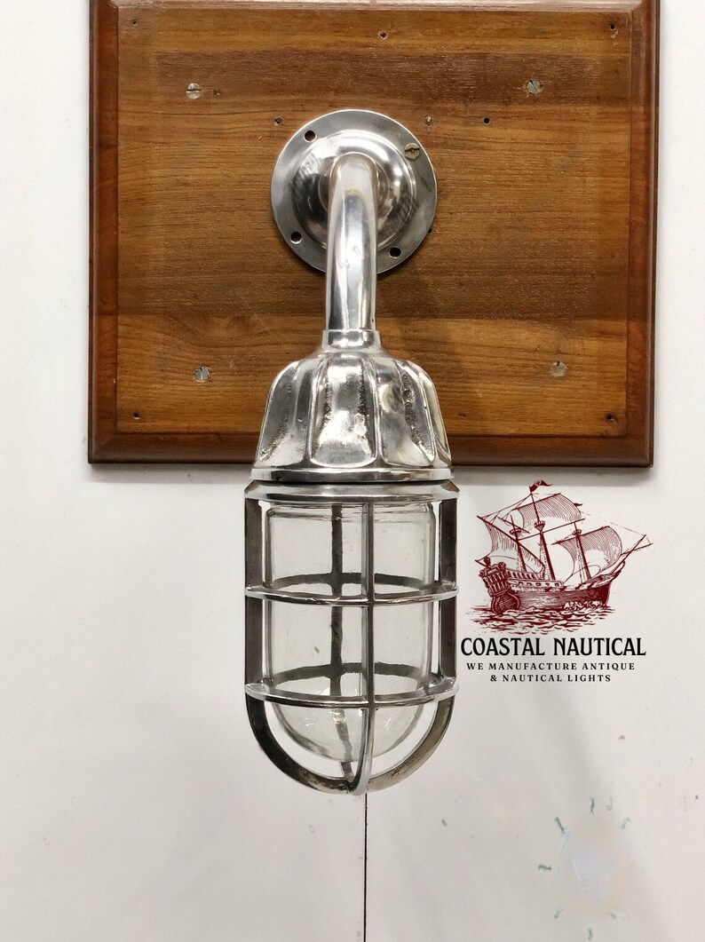 Antique Swan Neck Nautical Interior Design Aluminum Swan Light Fixture 1 Piece image 5