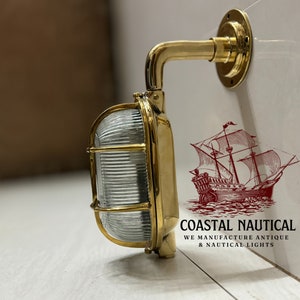 Antique Maritime Ship New Solid Brass Swan PassageWay Wall Bulkhead Light