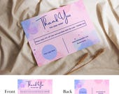 Custom Business Thank You Card, Discount Promo Code Insert, Printable Promo Thank You Card, Business Packaging Insert, Thank you Template