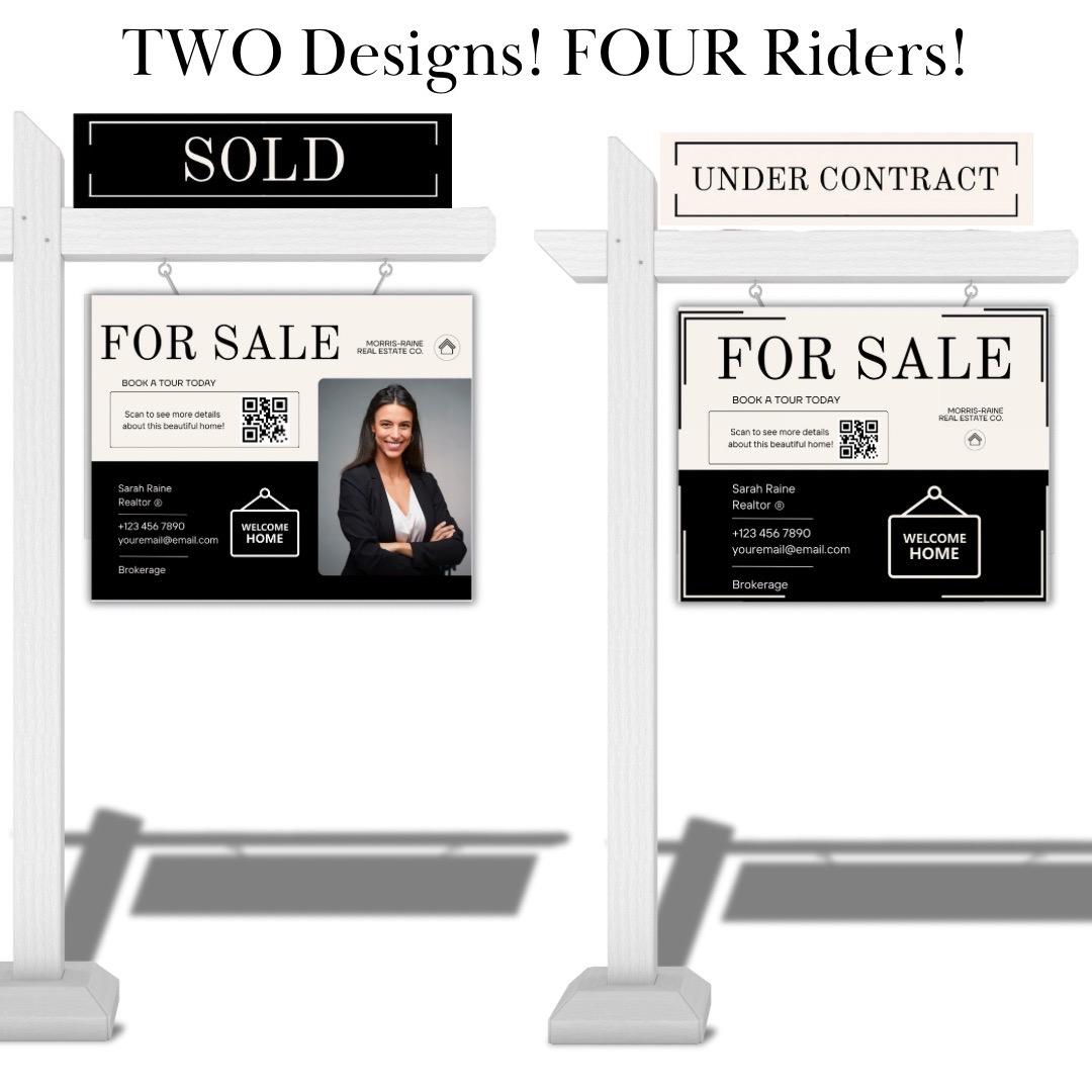Realtor Sign Caddy Modern Realtor for Sale Sign Template, Editable Real Estate Sign ...