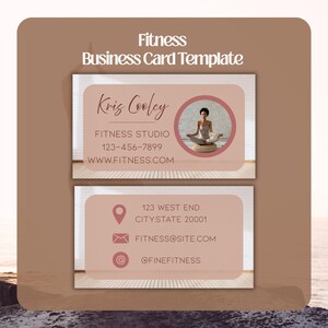 Fitness Professional Printable Template|Personal Trainer Business Card| Customizable Digital Download| Editable Fitness Card with Photo