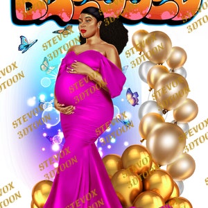 BLESSED Pregnancy Pregant Afro American woman Png Sublimation Design, Black Woman Png, Afro Braids Png, Digital Download