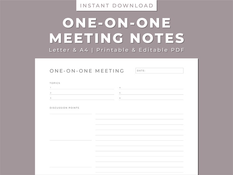 One on one meeting notes printable meeting agenda minutes business