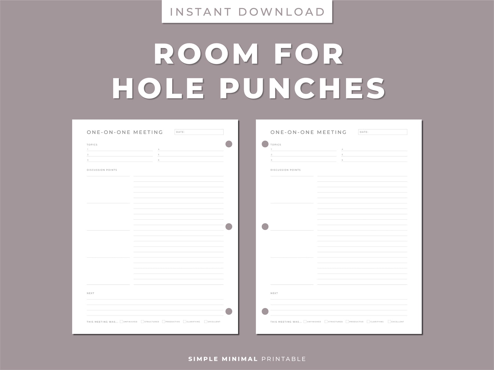 One on one meeting notes printable meeting agenda minutes business