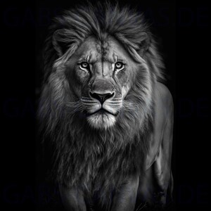 Der majestätische Löwe - Leinwand - Wandbild - Poster XXL - Kunstdruck - Druck Kunst Bilder Wandbilder - Hochwertiger Kunstdruck