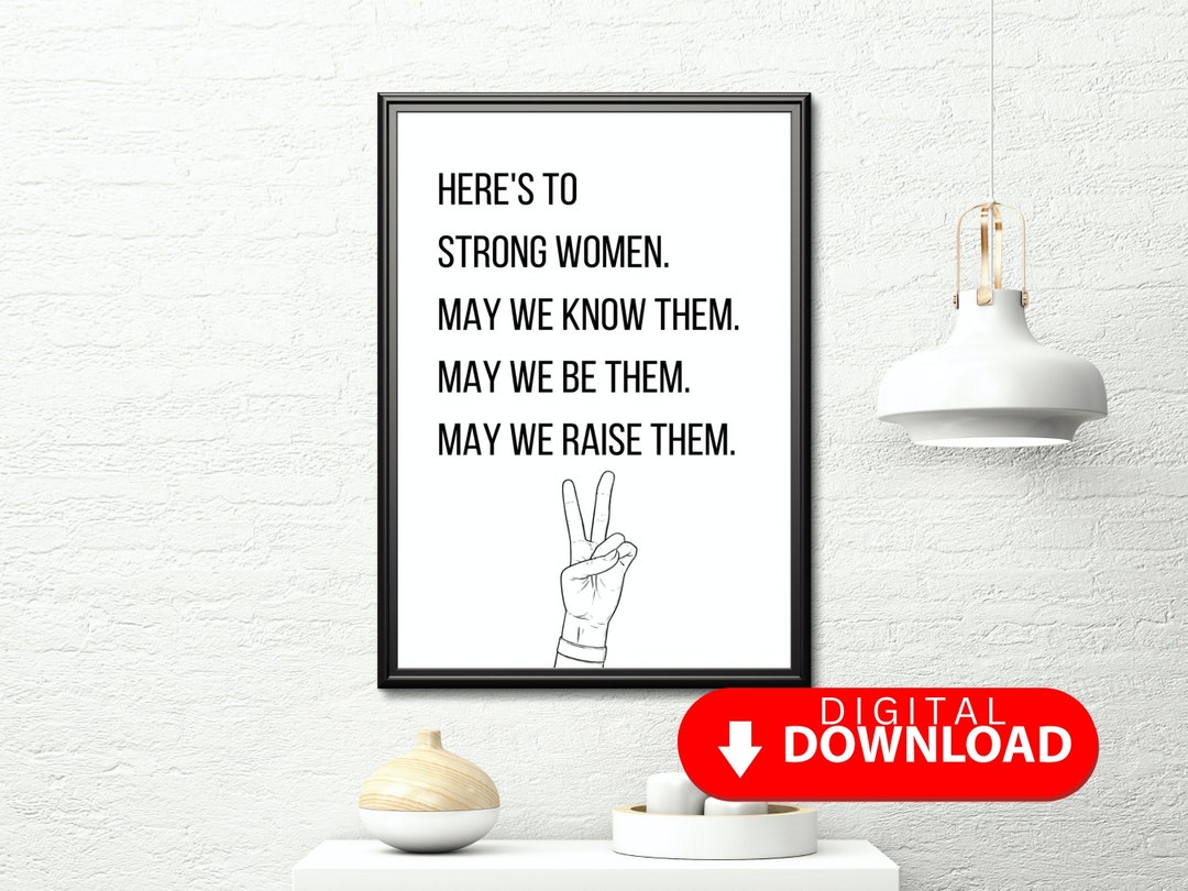 Strong Women Printable Wall Art, Women Supporting Women, Empowering ...