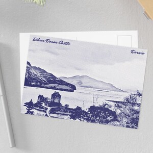 Castello di Eilean Donan, Dornie. I miei viaggi nelle Highlands. Stampe artistiche di cartoline paesaggistiche.