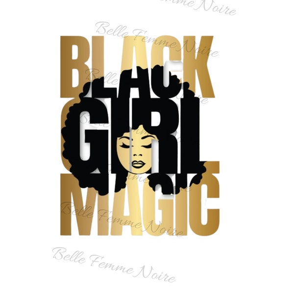 Black Girl Magic SVG, Afro Diva Svg, Queen Boss, Lady, Black Woman, Glamour, SVG, PNG Vector Clipart Silhouette Cricut Cut Cutting.