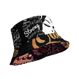 Black Queen, Erykah Badu Reversible bucket hat, Black Girl Magic.