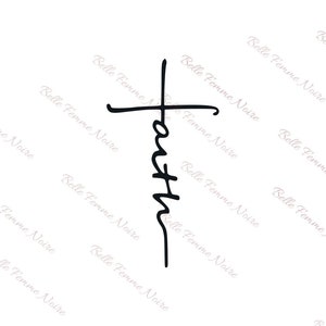 Verticale Fede Croce SVG, Fede Clipart, T-Shirt Design, Png Jpg Pdf Svg. Lima per magliette Lima per sublimazione. DOWNLOAD IMMEDIATO.