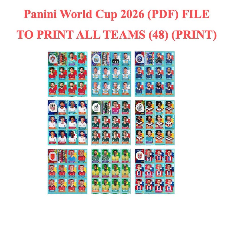 Panini World Cup Stickers 2026 Etsy