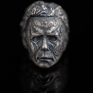 Michael Myers 925 Sterling Silver Mask Ring