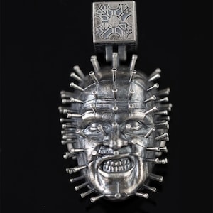 Hellraiser Pinhead sterling 925 silver pendant