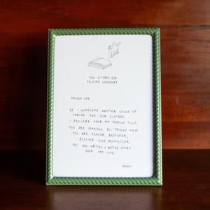 Folding Laundry Prayer 5x7 Paper Print