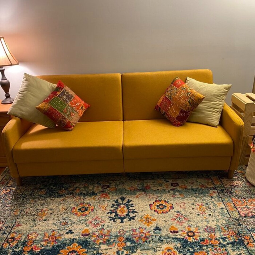 Mustard Yellow Upholstered Sleeper Sofa Sofa Bed for Etsy