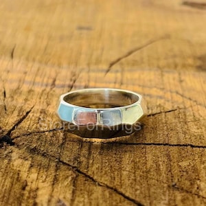 Hammered Sterling Silver Thumb Ring: Adjustable Boho Band