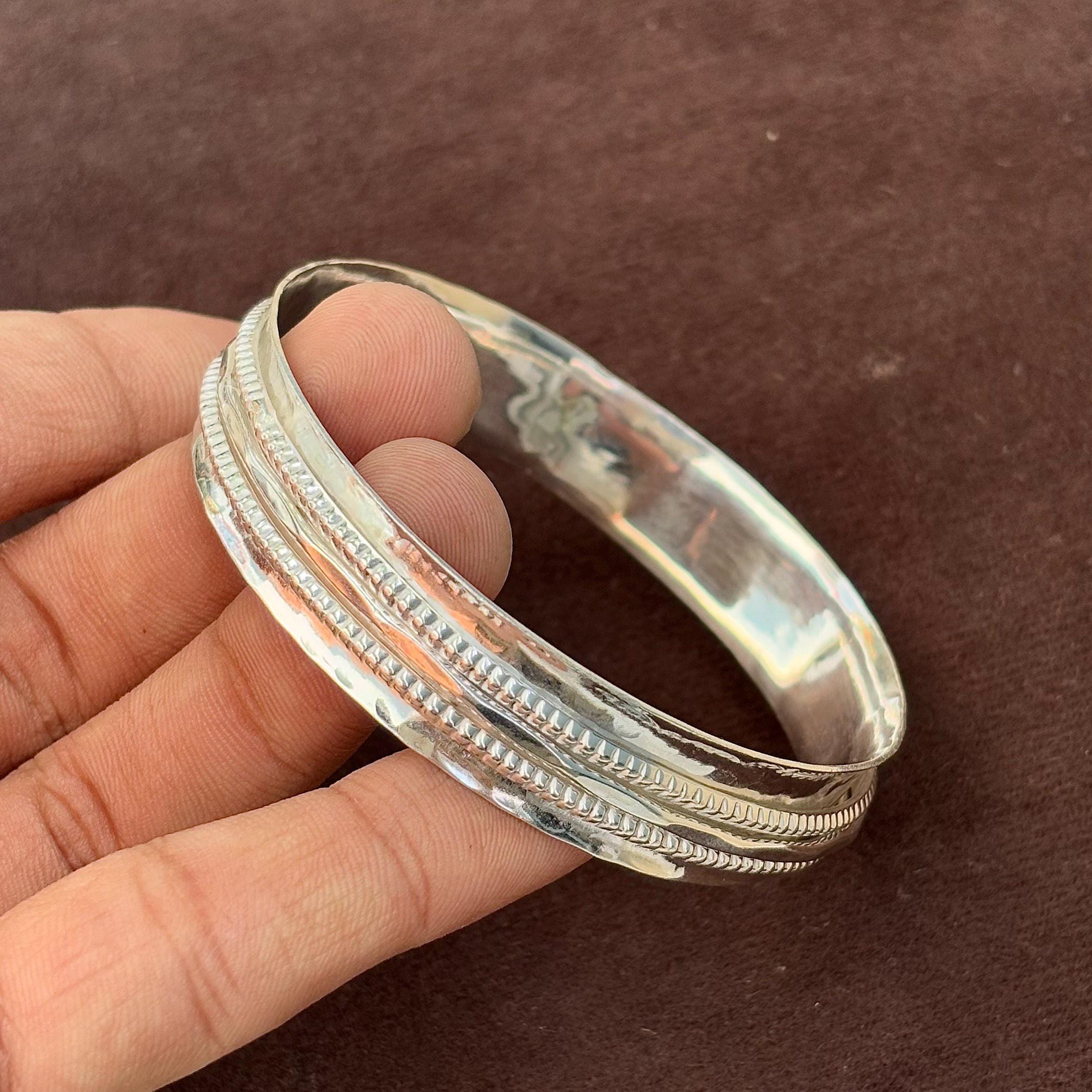 Sterling Silver Spinner Bangle | Handmade Unisex Bracelet - Etsy