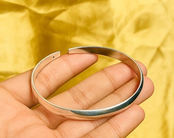 Vintage Mexico Thin Belt Buckle Bangle Bracelet 925 Sterling