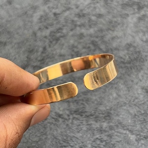 Handmade Copper Cuff Bangle, Rustic Boho Healing Jewelry