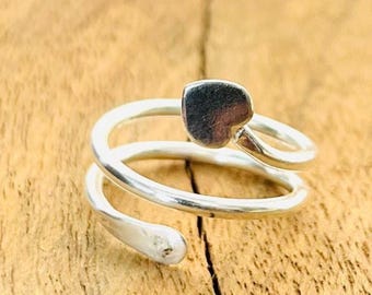 LANIE HEART 4連RING SILVER925 4.4 Mm Knotted Hearts Band Ring Trendy Band New Design Solid