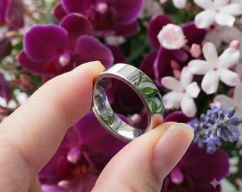 Minimalist Silver Band Ring, Plain Band Ring, Unisex boho band Ring, mens silver ring