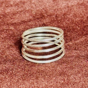 Sterling Silber Multi-Band Spiralring: Boho Handwerker Design
