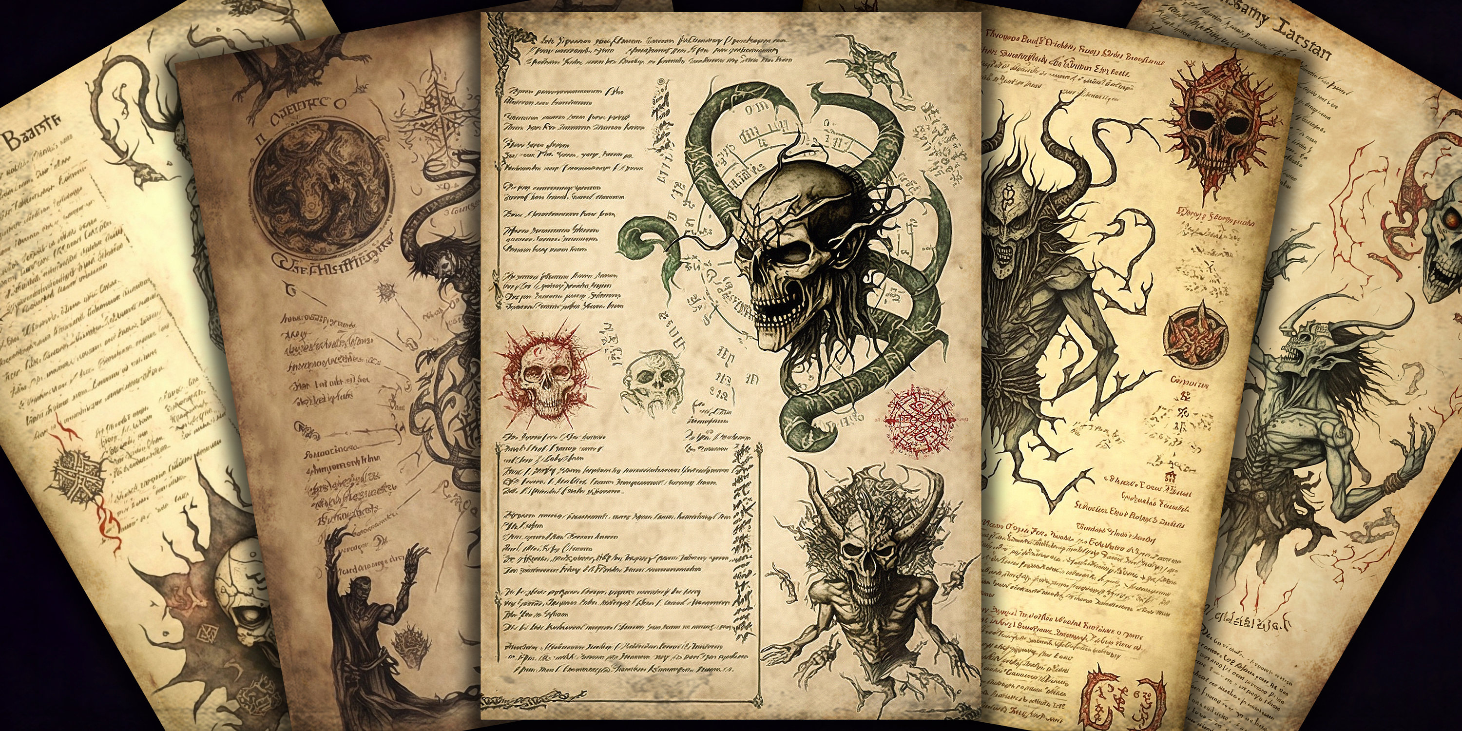 Necromantic Book Pages: Vol 4, Printable Scroll, Digital Download, Scrapbooking - Etsy Necromantic Book Pages: Vol 4, Printable Scroll, Digital Download, Scrapbooking - Etsy