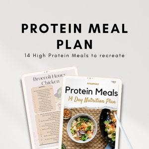 Digital protein meal plan, protein boost intake fitness goal meal plan, perfect nutrition guide and idea, exercise meal planning chart