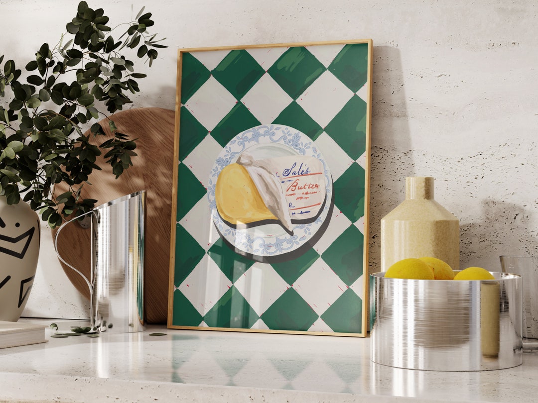 Butter Print, Butter Painting Wall Art, Kitchen Cooking Wall Art ...